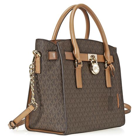 michael kors hamilton mk logo satchel bag|Michael Kors Hamilton studded bag.